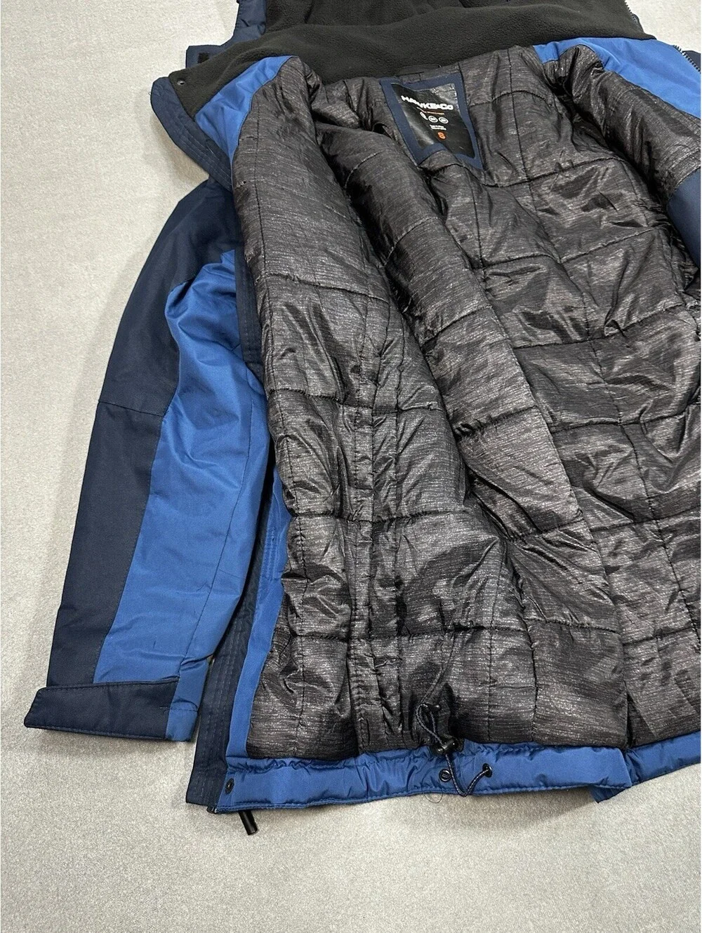 Hawke & Co Men’s Small Waterproof Insulated Hooded Jacket Blue Winter Coat